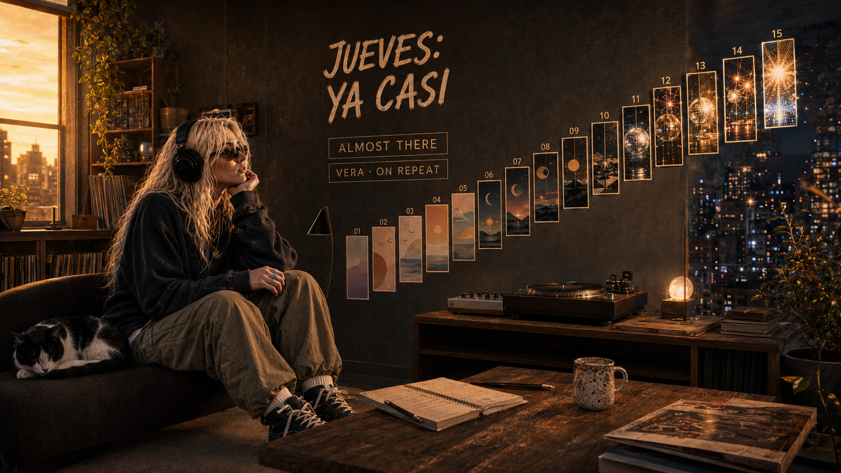 Vera — Ghost organiza una playlist de 15 canciones para thursday en una escena editorial de On Repeat.